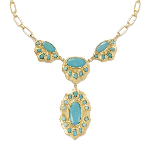 Kendra Scott Jewelry - Kendra Scott Yellow Rose Western Montana Gold Necklace with Turquoise Accents